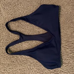 Arie navy blue padded swim top